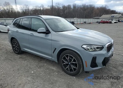 2022 BMW X3 xDrive30I z USA, uszkodzony, nr VIN 5UX53DP09N9N17695